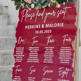 Painted back Seating Chart